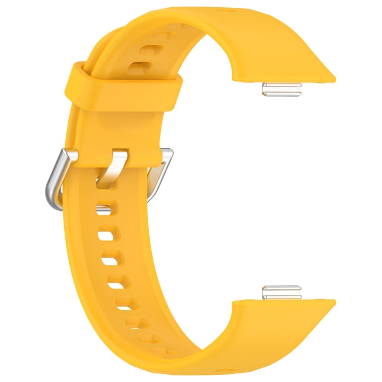For Huawei Watch Fit3 Silicone Soft Watch Band + Clear Watch Protective Case Set(Yellow) - free shipping - PMc TechLife - Order now!
