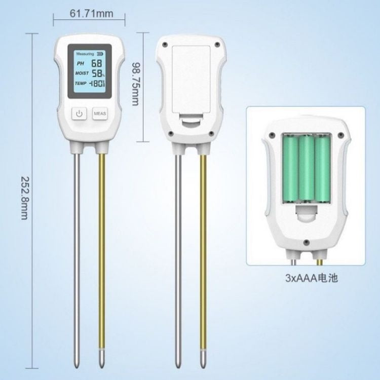 3 in 1 Digital Display Soil Detector, Soil Moisture, Temperature, PH - PH & Moisture Meter by PMC TechLife | Online Shopping South Africa | PMC TechLife | Buy Now Pay Later Mobicred