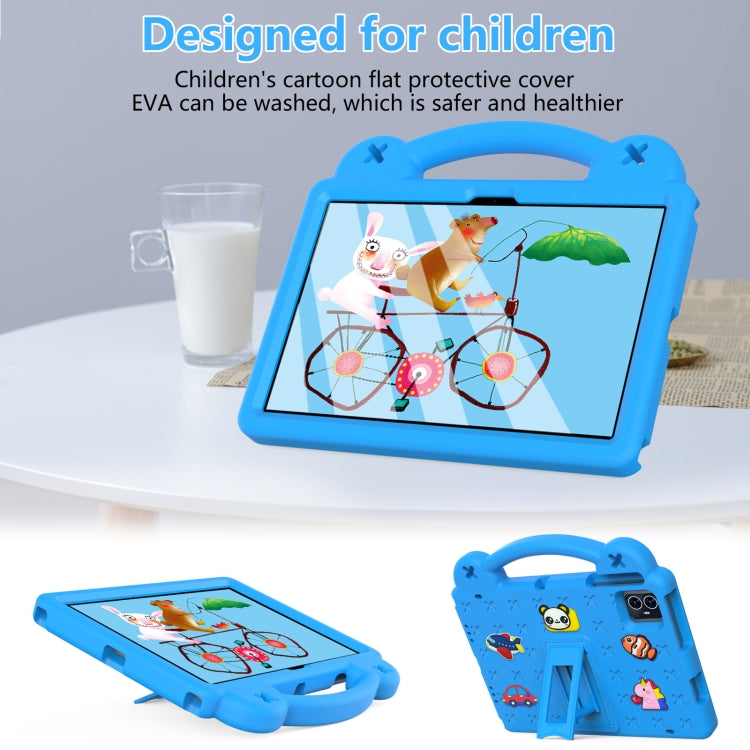 For Walmart ONN 10.1 Gen4 2024 Handle Kickstand Children EVA Shockproof Tablet Case(Sky Blue) - Others by PMC TechLife | Online Shopping South Africa | PMC TechLife | Buy Now Pay Later Mobicred