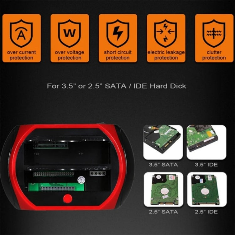 575D USB Hard Disk Holder Laptop Mobile Hard Disk Box 2.5 / 3.5inch SATA IDE HDD Base, Plug:AU Plug - HDD Enclosure by PMC Jewellery | Online Shopping South Africa | PMC Jewellery | Buy Now Pay Later Mobicred