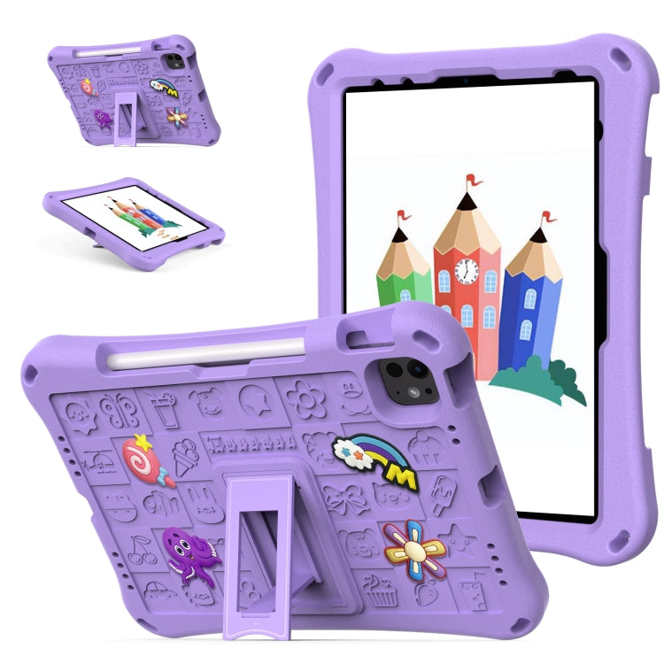 For iPad Air 11 2024 Hi Baby EVA Full Body Tablet Case with Strap(Light Purple) - iPad Air 11 2024 Cases by PMC Jewellery | Online Shopping South Africa | PMC Jewellery | Buy Now Pay Later Mobicred