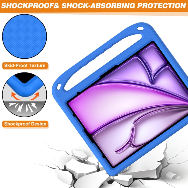 For iPad Air 13 2024 Handle EVA Shockproof Tablet Case with Holder(Blue) - iPad Air 13 2024 Cases by PMC Jewellery | Online Shopping South Africa | PMC Jewellery | Buy Now Pay Later Mobicred