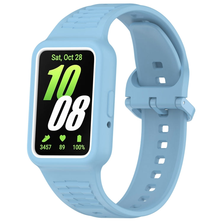 For Samsung Galaxy Fit3 Two Color Frame Integrated Silicone Watch Band(Sky Blue) - free shipping - PMc TechLife - Order now!