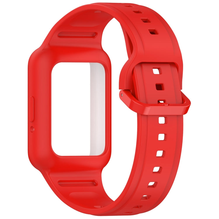 For Samsung Galaxy Fit3 Two Color Frame Integrated Silicone Watch Band(Red) - free shipping - PMc TechLife - Order now!