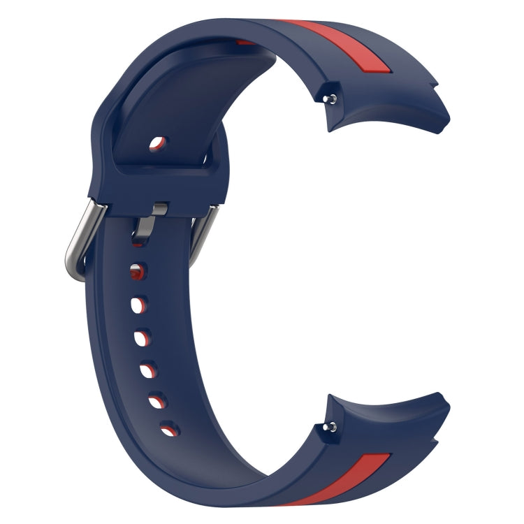 For Samsung Galaxy Watch FE 40mm Two Color Stripe Silicone Watch Band(Blue Red) - free shipping - PMc TechLife - Order now!