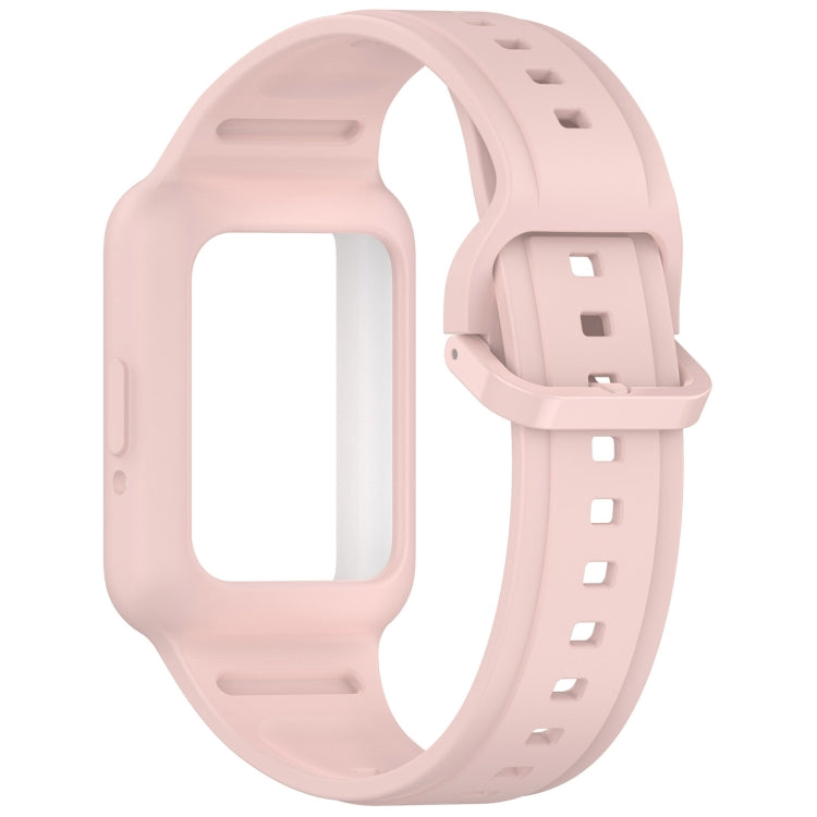 For  Huawei Band 9 NFC Two Color Frame Integrated Silicone Watch Band(Light Pink) - free shipping - PMc TechLife - Order now!