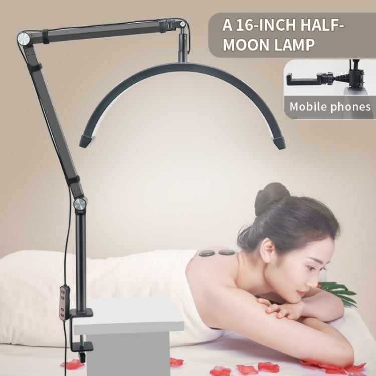 HD-M3X Pro 16 inch Adjustable Brightness Beauty Light Half Moon Light Eyelash Tech Lamp, Plug:US Plug(White) - Selfie Light by PMC TechLife | Online Shopping South Africa | PMC TechLife | Buy Now Pay Later Mobicred