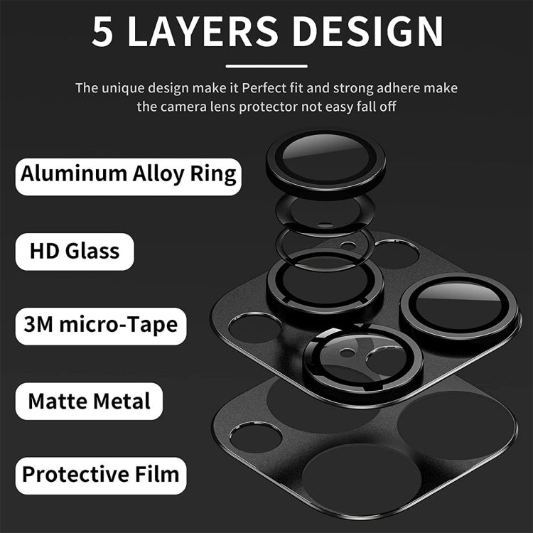 For iPhone 16 Pro / 16 Pro Max ENKAY Anti-reflection Camera Lens Aluminium Alloy Tempered Glass Film(Grey) - iPhone 16 Pro Max Tempered Glass by ENKAY | Online Shopping South Africa | PMC Jewellery | Buy Now Pay Later Mobicred