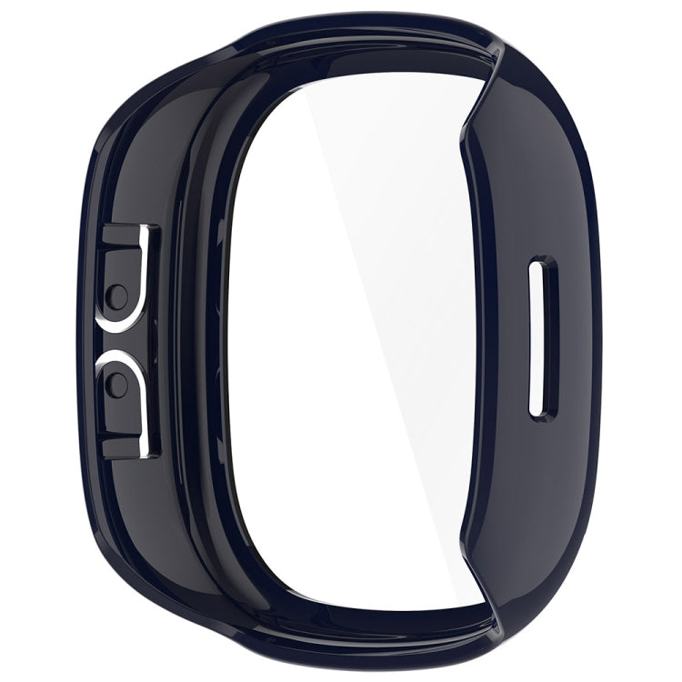 For Fitbit Ace LTE  PC + Tempered Glass Film Integrated Watch Protective Case(Ink Blue) - Watch Cases by PMC TechLife | Online Shopping South Africa | PMC TechLife | Buy Now Pay Later Mobicred