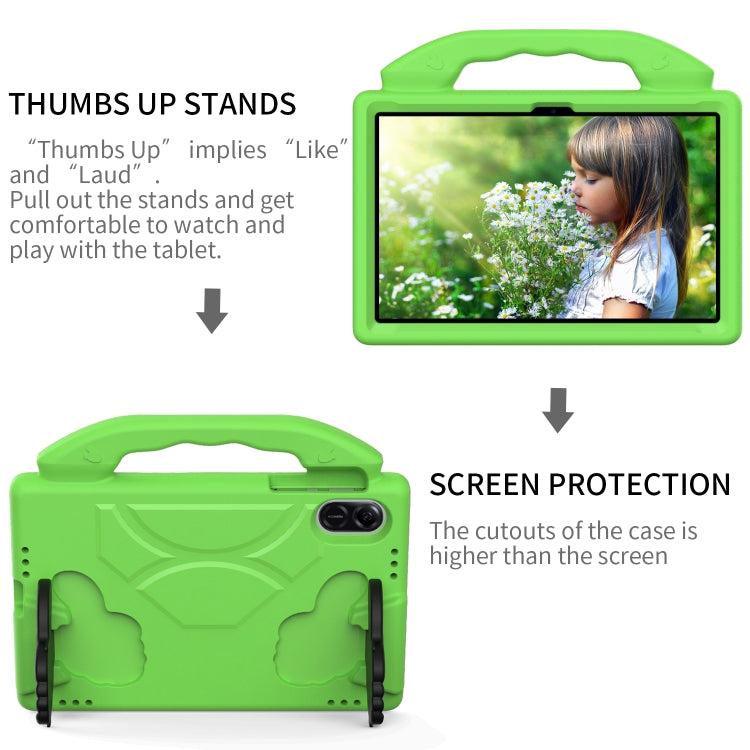 For Honor Pad X9 Children EVA Shockproof Tablet Case with Thumb Bracket(Green) - Honor by PMC TechLife | Online Shopping South Africa | PMC TechLife | Buy Now Pay Later Mobicred
