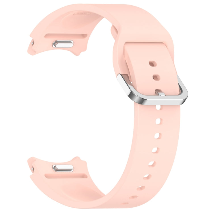 For Samsung Galaxy Watch 7 40mm Solid Color Silver Buckle Quick Release Silicone Watch Band(Pink) - free shipping - PMC TechLife - Order now!