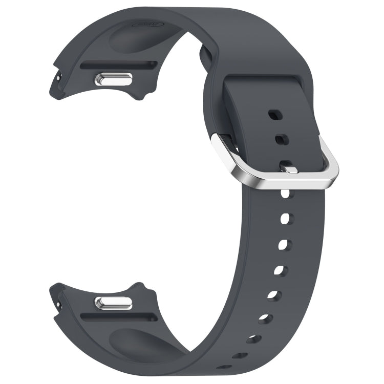 For Samsung Galaxy Watch 7 40mm Solid Color Silver Buckle Quick Release Silicone Watch Band(Grey) - free shipping - PMC TechLife - Order now!