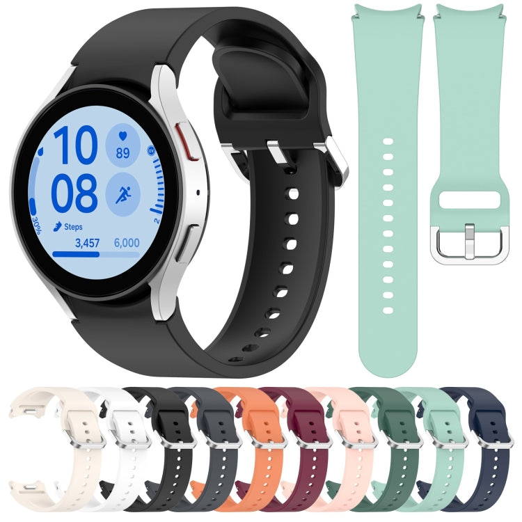 For Samsung Galaxy Watch 7 40mm Solid Color Silver Buckle Quick Release Silicone Watch Band(Grey) - free shipping - PMC TechLife - Order now!