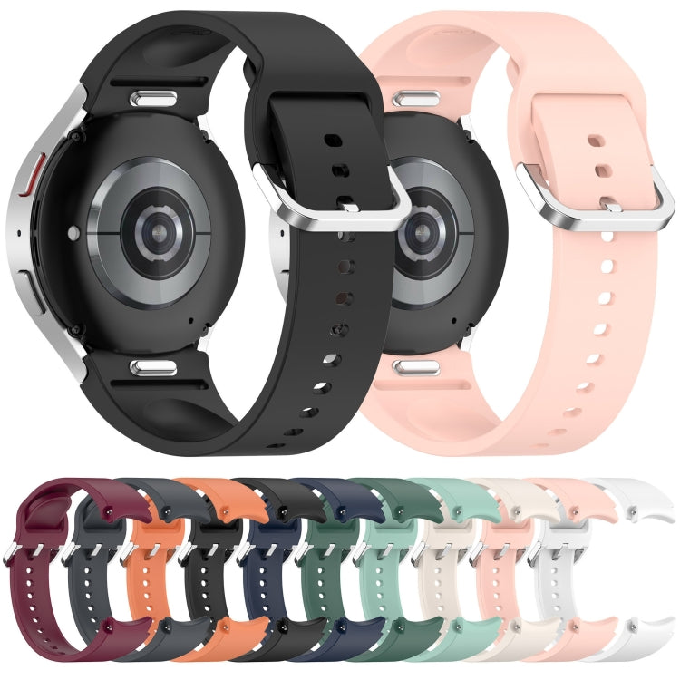 For Samsung Galaxy Watch FE 40mm Solid Color Silver Buckle Quick Release Silicone Watch Band(White) - free shipping - PMC TechLife - Order now!