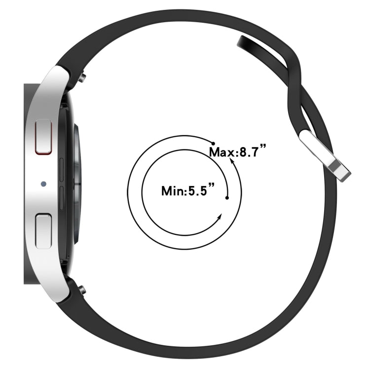 For Samsung Galaxy Watch 5  44mm Solid Color Silver Buckle Quick Release Silicone Watch Band(Starlight) - free shipping - PMC TechLife - Order now!