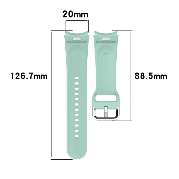For Samsung Galaxy Watch FE 40mm Solid Color Silver Buckle Quick Release Silicone Watch Band(White) - free shipping - PMC TechLife - Order now!
