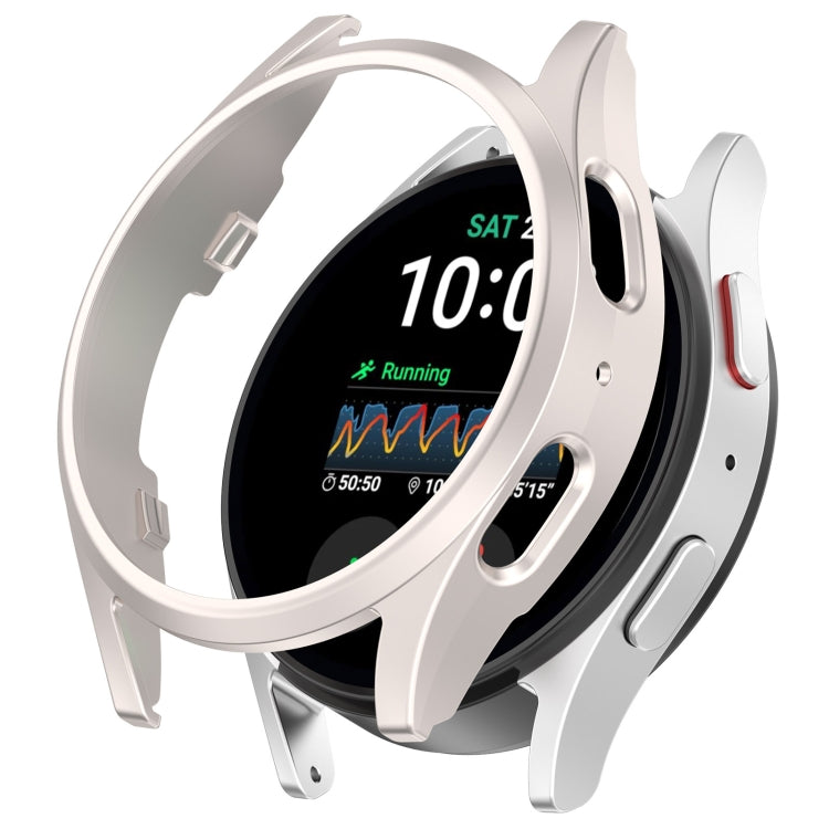 For Sansung Galaxy Watch 7 40mm Half Pack Hollow PC Watch Protective Case(Starlight) - Watch Cases by PMC TechLife | Online Shopping South Africa | PMC TechLife | Buy Now Pay Later Mobicred