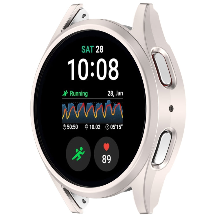 For Sansung Galaxy Watch 7 40mm Half Pack Hollow PC Watch Protective Case(Starlight) - Watch Cases by PMC TechLife | Online Shopping South Africa | PMC TechLife | Buy Now Pay Later Mobicred