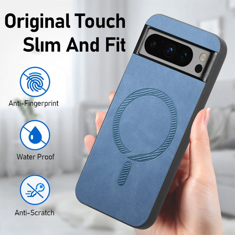 For Google Pixel 9 Pro XL Retro Magsafe Magnetic PU Back Cover Phone Case(Yellow) - Google Cases by PMC TechLife | Online Shopping South Africa | PMC TechLife | Buy Now Pay Later Mobicred