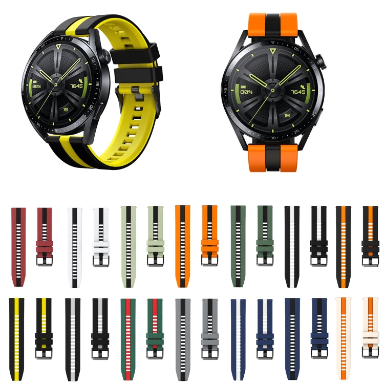 For Amazfit Active 20mm Two-Color Sports Silicone Watch Band(Blue+White) - free shipping - PMC TechLife - Order now!