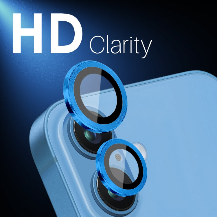 For iPhone 16 / 16 Plus NORTHJO 2 Sets 4pcs Camera Lens Protector Cover Metal Ring Film(Blue) - iPhone 16 Plus Tempered Glass by NORTHJO | Online Shopping South Africa | PMC Jewellery | Buy Now Pay Later Mobicred