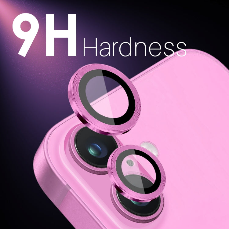 For iPhone 16 / 16 Plus NORTHJO 2 Sets 4pcs Camera Lens Protector Cover Metal Ring Film(Rose) - iPhone 16 Plus Tempered Glass by NORTHJO | Online Shopping South Africa | PMC Jewellery | Buy Now Pay Later Mobicred