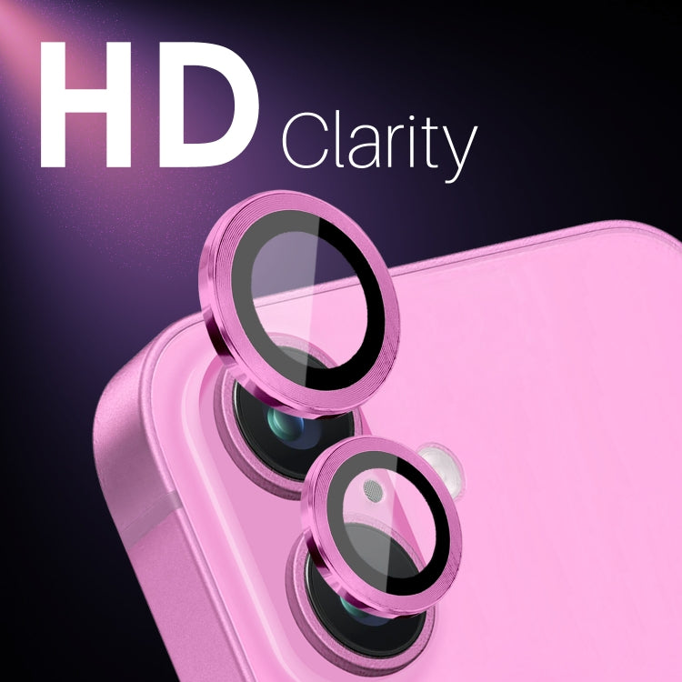 For iPhone 16 / 16 Plus NORTHJO 2 Sets 4pcs Camera Lens Protector Cover Metal Ring Film(Rose) - iPhone 16 Plus Tempered Glass by NORTHJO | Online Shopping South Africa | PMC Jewellery | Buy Now Pay Later Mobicred