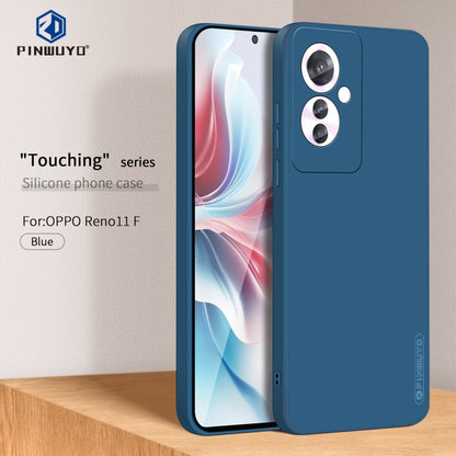 For OPPO Reno11 F PINWUYO Sense Series Liquid Silicone TPU Phone Case(Blue) - OPPO Cases by PINWUYO | Online Shopping South Africa | PMC Jewellery | Buy Now Pay Later Mobicred