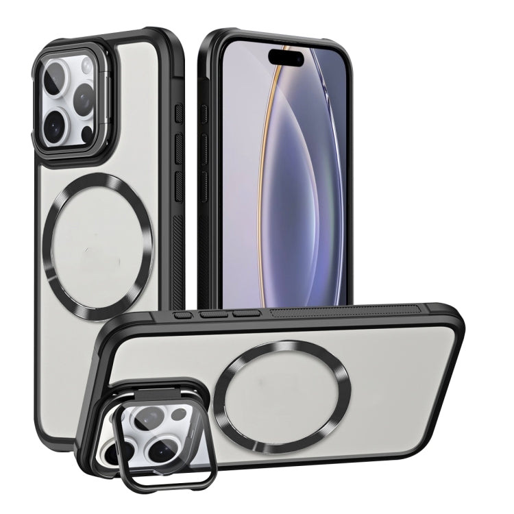 For iPhone 16 Pro Max Magsafe CD-grain Acrylic Hybrid TPU Phone Case(Black) - iPhone 16 Pro Max Cases by PMC Jewellery | Online Shopping South Africa | PMC Jewellery | Buy Now Pay Later Mobicred