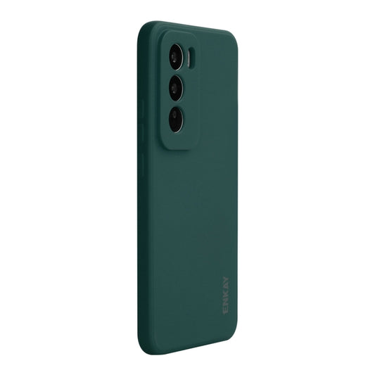 For OPPO Reno12 ENKAY Liquid Silicone Soft Shockproof Phone Case(Dark Green) - Reno12 Cases by ENKAY | Online Shopping South Africa | PMC Jewellery | Buy Now Pay Later Mobicred