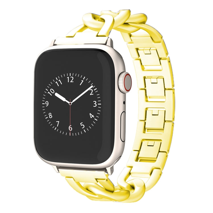 For Apple Watch Series 9 45mm Quick-Release Metal Chain Watch Band(Gold) - free shipping - PMC TechLife - Order now!
