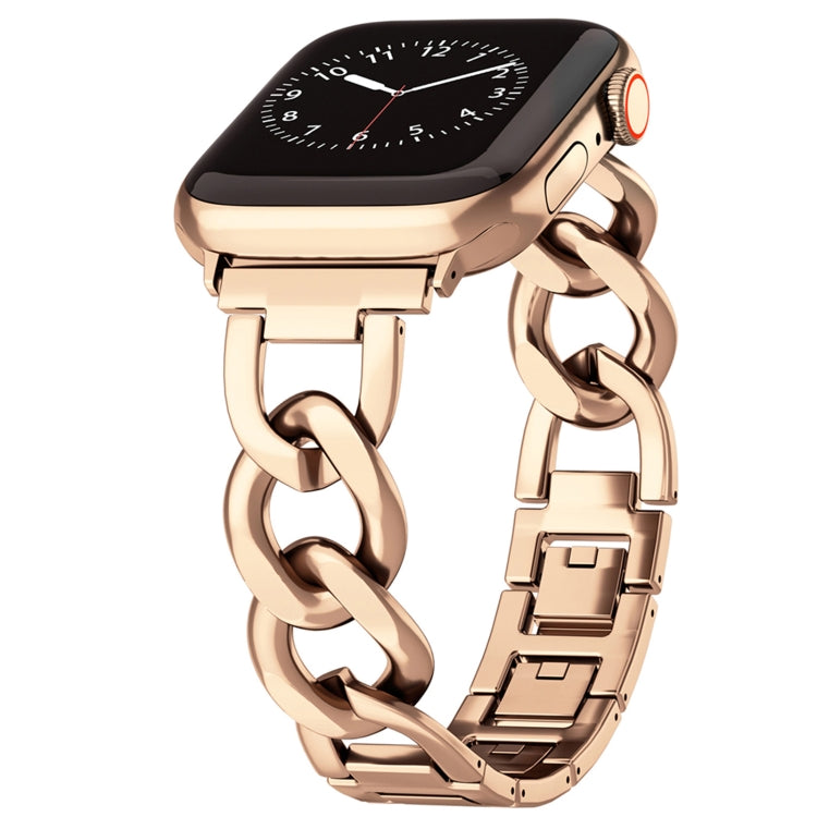 For Apple Watch Series 4 44mm Quick-Release Metal Chain Watch Band(Rose Gold) - free shipping - PMC TechLife - Order now!