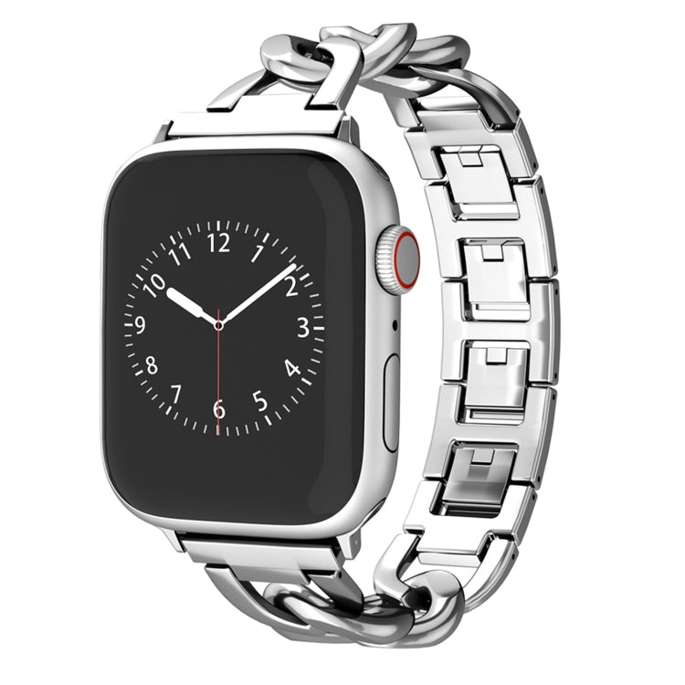 For Apple Watch Series 8 41mm Quick-Release Metal Chain Watch Band(Silver) - free shipping - PMC TechLife - Order now!