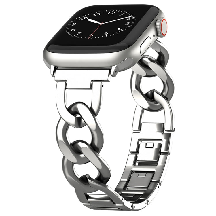 For Apple Watch Series 8 41mm Quick-Release Metal Chain Watch Band(Silver) - free shipping - PMC TechLife - Order now!