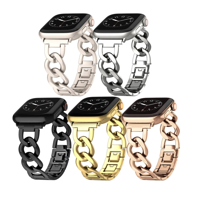 For Apple Watch Series 8 41mm Quick-Release Metal Chain Watch Band(Gold) - free shipping - PMC TechLife - Order now!