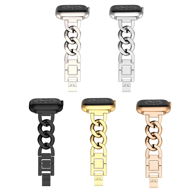 For Apple Watch Series 7 45mm Quick-Release Metal Chain Watch Band(Gold) - free shipping - PMC TechLife - Order now!