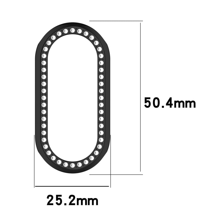For Xiaomi Smart Band 9 NFC Diamond Half Coverage Hollow PC Watch Protective Case(Black) - Watch Cases by PMC TechLife | Online Shopping South Africa | PMC TechLife | Buy Now Pay Later Mobicred