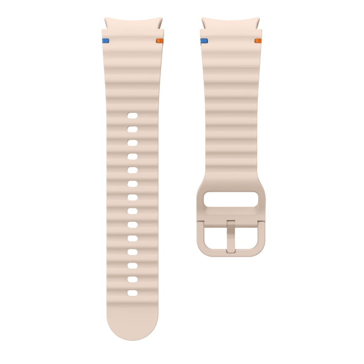 For Samsung Galaxy Watch 6 Classic Wave Pattern Stitched Silicone Watch Band(Pink) - free shipping - PMC TechLife - Order now!