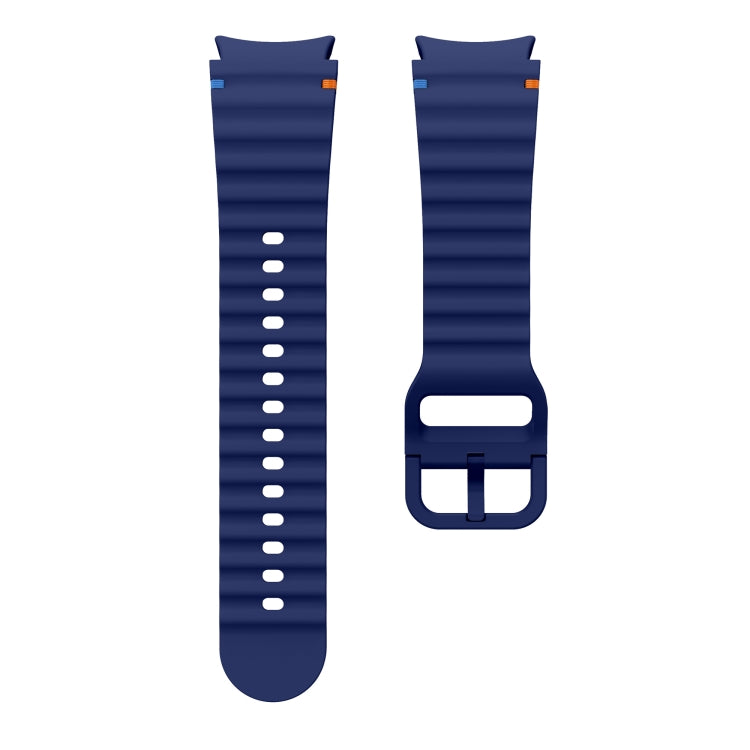 For Samsung Galaxy Watch3 41mm Wave Pattern Stitched Silicone Watch Band(Dark Blue) - free shipping - PMC TechLife - Order now!
