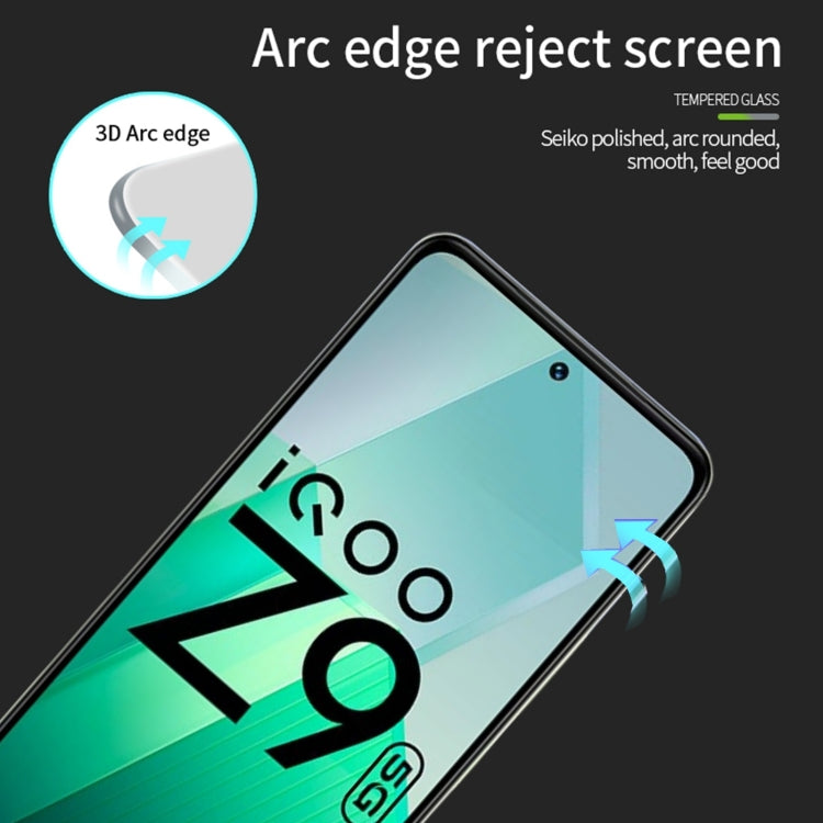 For vivo iQOO Z9 Global PINWUYO 9H 3D Curved Explosion-proof Tempered Glass Film(Black) - vivo Tempered Glass by PINWUYO | Online Shopping South Africa | PMC Jewellery | Buy Now Pay Later Mobicred