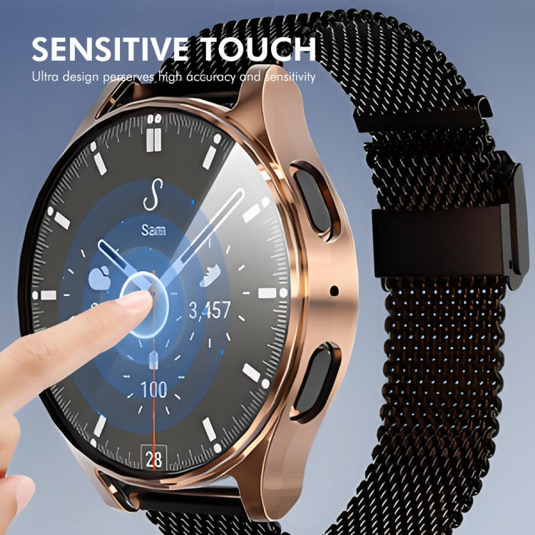 For Samsung Galaxy Watch7 44mm ENKAY Hat-Prince Full Coverage Electroplated Soft TPU Case with Screen Protection(Pink) - free shipping - PMc TechLife - Order now!