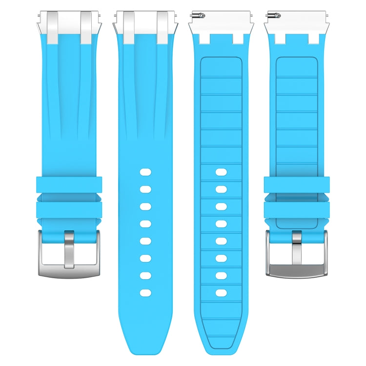 For Samsung Galaxy Watch Active 20mm Quick Release Silver Buckle Royal Silicone Watch Band(Sky Blue) - free shipping - PMC TechLife - Order now!