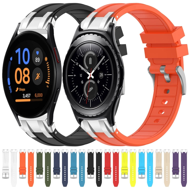 For Samsung Gear S2 Classic 20mm Quick Release Silver Buckle Royal Silicone Watch Band(Red) - free shipping - PMC TechLife - Order now!