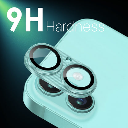 For iPhone 16 / 16 Plus NORTHJO CD Vein Camera Lens Protector Tempered Glass Rear Lens Film(Cyan) - iPhone 16 Tempered Glass by NORTHJO | Online Shopping South Africa | PMC Jewellery | Buy Now Pay Later Mobicred