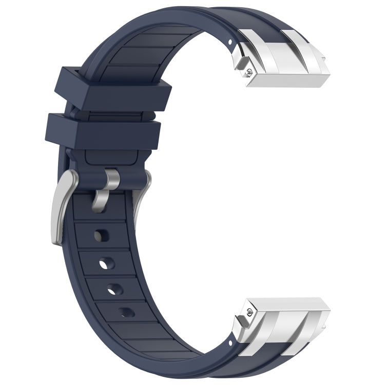 For Amazfit Bip3 Pro 20mm Quick Release Silver Buckle Royal Silicone Watch Band(Navy Blue) - free shipping - PMC TechLife - Order now!