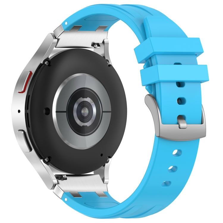 For Amazfit Bip3 Pro 20mm Quick Release Silver Buckle Royal Silicone Watch Band(Sky Blue) - free shipping - PMC TechLife - Order now!