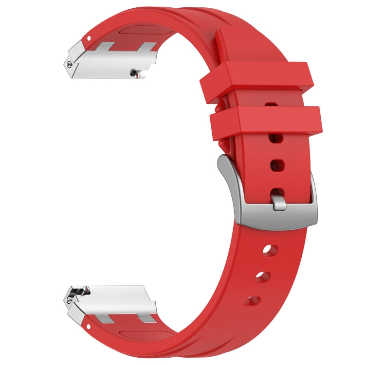 For Amazfit GTS 2e 20mm Quick Release Silver Buckle Royal Silicone Watch Band(Red) - free shipping - PMC TechLife - Order now!