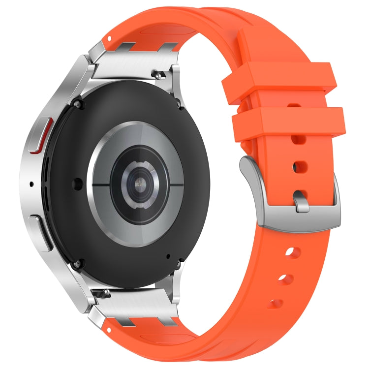 For Amazfit Pop Pro 20mm Quick Release Silver Buckle Royal Silicone Watch Band(Orange) - free shipping - PMC TechLife - Order now!