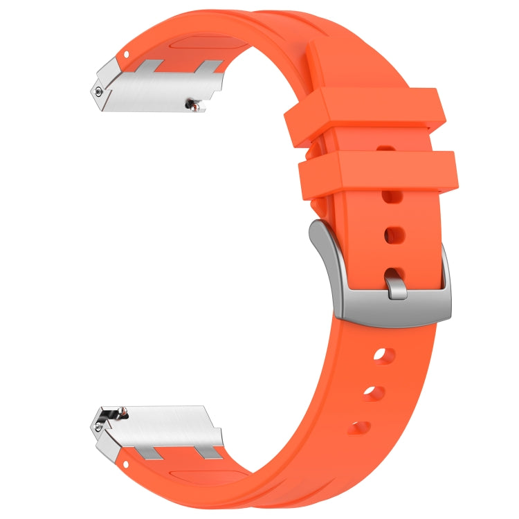 For Amazfit Pop Pro 20mm Quick Release Silver Buckle Royal Silicone Watch Band(Orange) - free shipping - PMC TechLife - Order now!