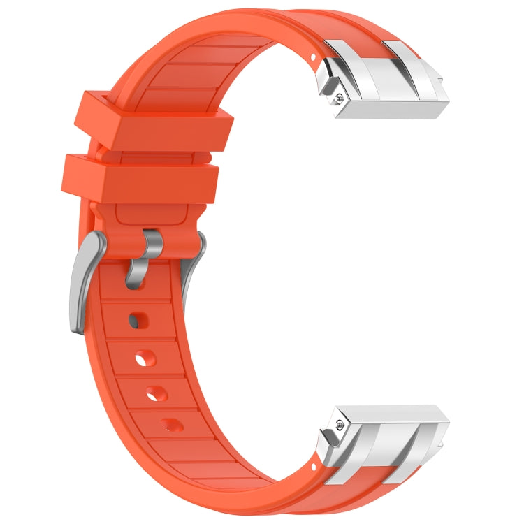 For Amazfit Pop Pro 20mm Quick Release Silver Buckle Royal Silicone Watch Band(Orange) - free shipping - PMC TechLife - Order now!